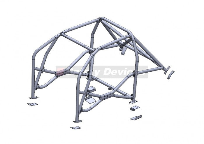 Safety Devices Clio 2RS 6-Point Cage - Satin Black (MSA Race Spec)