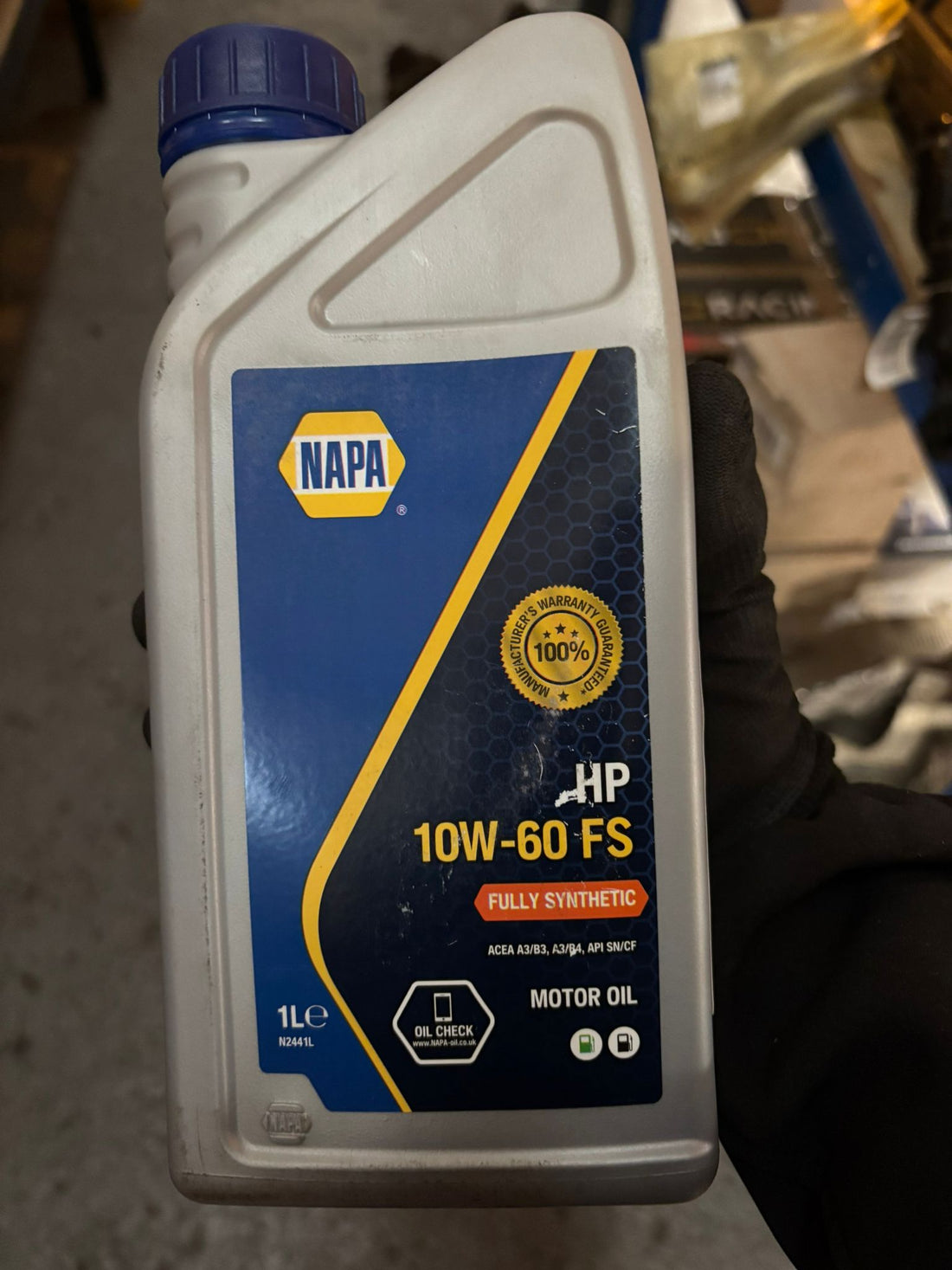 NAPA HP 10W-60 FS 10W60 Performance, Fully Synthetic Oil 1L-CLEARANCE