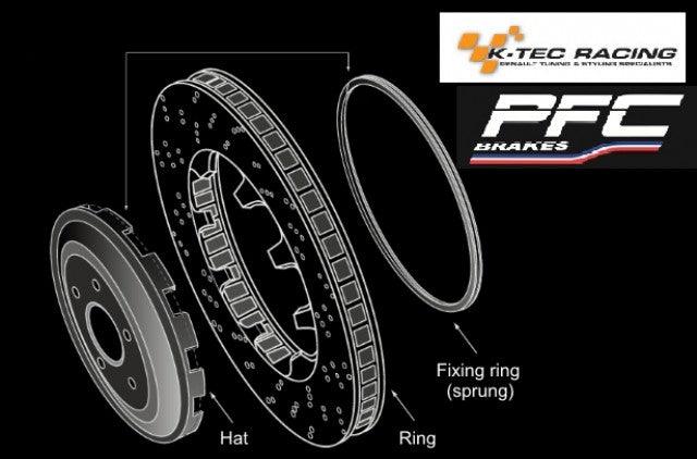 PFC Megane 3RS 348mm V3 2-Piece Front Disc Kit - K-Tec Racing