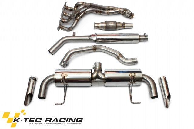 KTR Clio 3RS Engine Back Resonated Exhaust System With Cat - K-Tec Racing