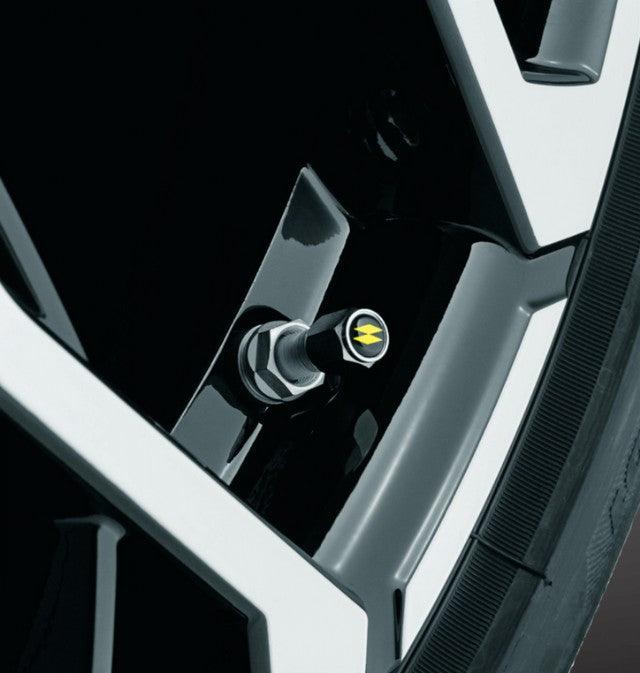 LB-QMZ Bouchon de valve de pneu en fibre de carbone, compatible avec les  bouchons de valve Tesla (noir)